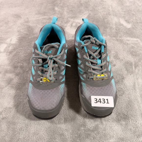 Nautilus Shoes - Nautilus‎ Safety Footwear Shoes Womens 8.5M Grey Teal Composite Toe ESD N2485M